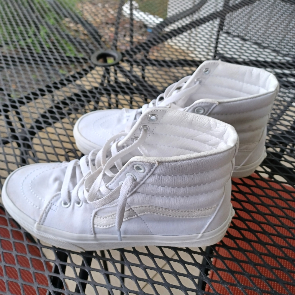 white hightop VANS
